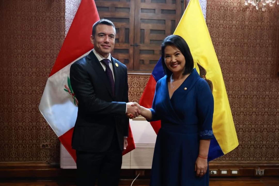 Imagen de la noticia: Así fue la primera reunión oficial entre Daniel Noboa y Keiko Fujimori
