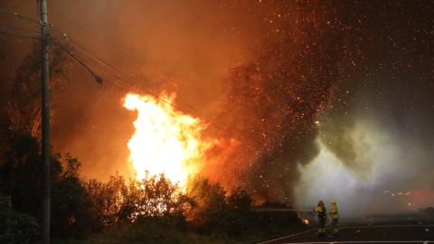 Potente incendio pone en alerta a Quito: cerca de 100 bomberos combaten las llamas