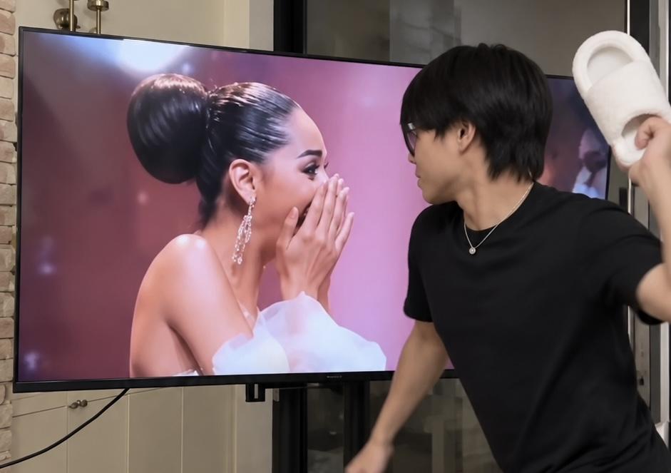 Fan tailandés rompe su televisor tras la final del Miss Grand