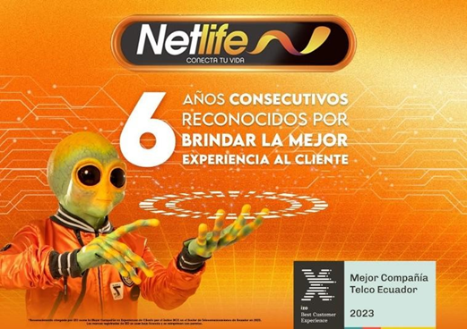 Experiencia al Cliente de Clase Mundial: Netlife es reconocida por IZO por<br>brindar la mejor experiencia al cliente en el sector de Telecomunicaciones en<br>Ecuador