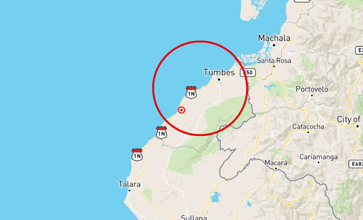 Imagen de la noticia: Ecuador se despertó con un sismo de 5,7 en la frontera con Perú