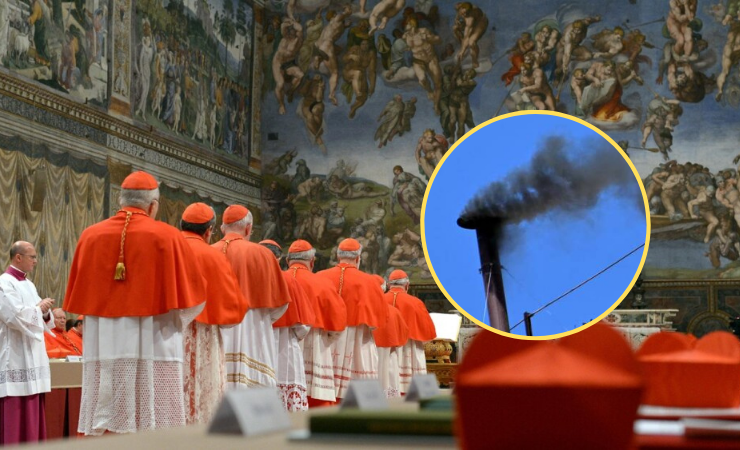 Imagen de la noticia: Inicia segundo día del cónclave en el Vaticano: humo negro, no hay nuevo Papa aún