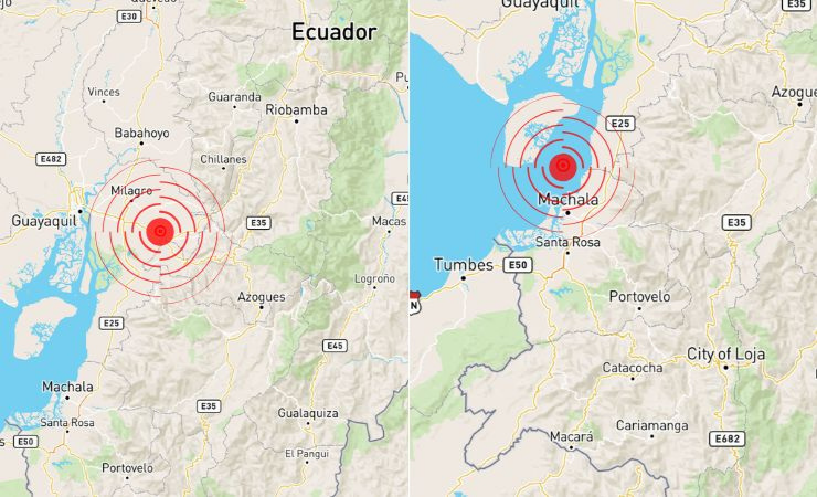 Imagen de la noticia: Ecuador amaneció con dos sismos: uno en Machala y otro en Guayas