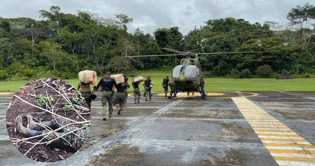 Imagen de la noticia: Ejército halla cuerpos de presuntos guerrilleros en Orellana