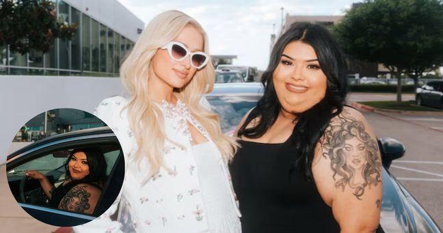Paris Hilton sorprende a fan hispana cuyo auto se incendió: su vaso sobrevive y recibe un regalo especial