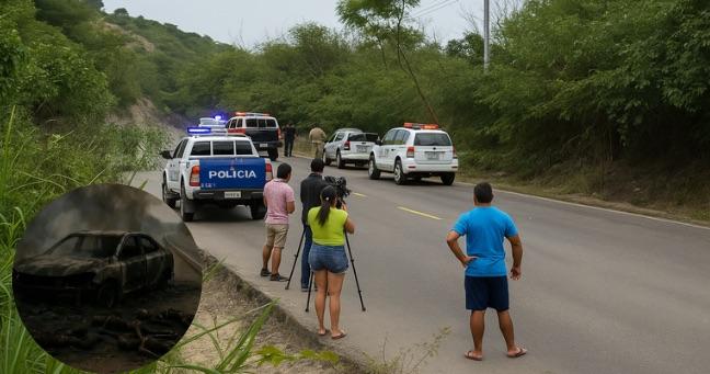Imagen de la noticia: Cinco personas son halladas calcinadas en Montecristi, Manabí
