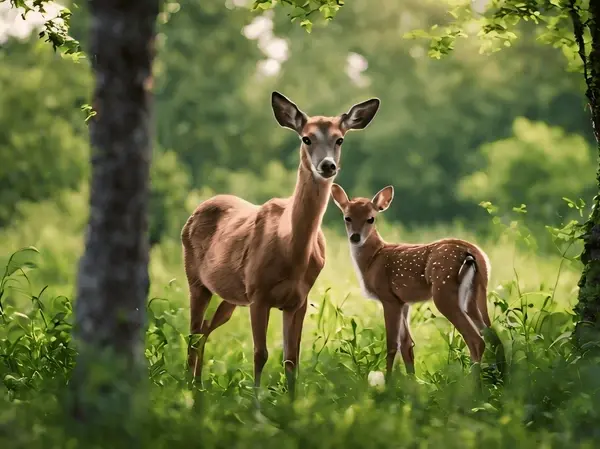 Imagen de la noticia: Mamá venado detiene el tráfico y pide ayuda para rescatar a su cría