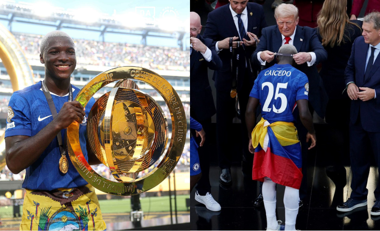 (VIDEO) Donald Trump entrega medalla a Moisés Caicedo tras triunfo del Chelsea en el Mundial de Clubes