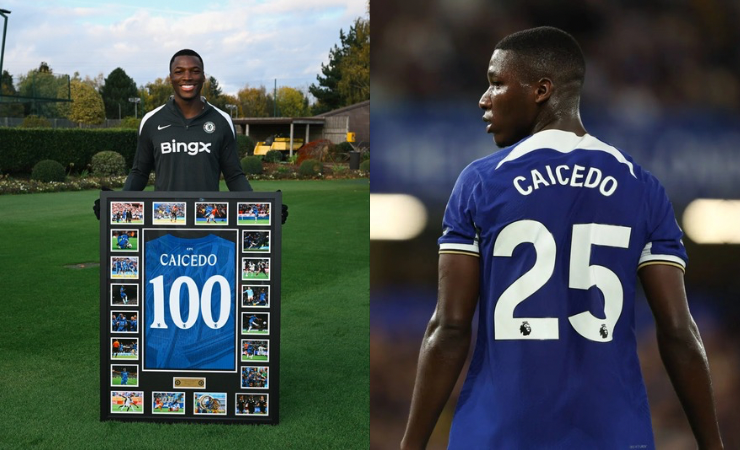 Chelsea rinde homenaje a Moisés Caicedo por sus 100 apariciones oficiales con el club