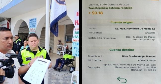 Se agudiza la crisis de agentes de tránsito en Manta: pagos de $0,18 generan indignación