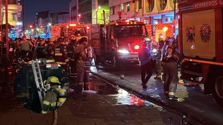 Incendio en locales comerciales del Mercado Central de Guayaquil