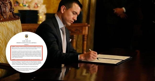 Daniel Noboa decreta estado de excepción: ¿habrá toque de queda?