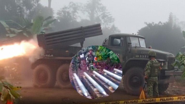 Militares usaron artillería pesada para bombardear campamentos de minería ilegal: videos de la operación