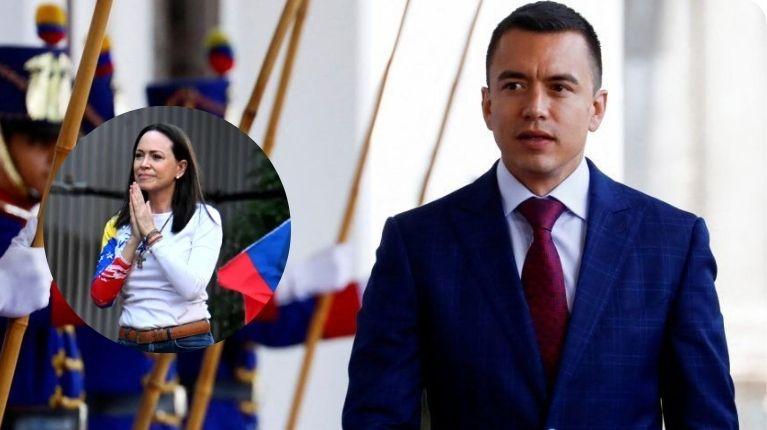 Noboa fue invitado a la ceremonia en que María Corina Machado recibirá el premio Nobel de la Paz