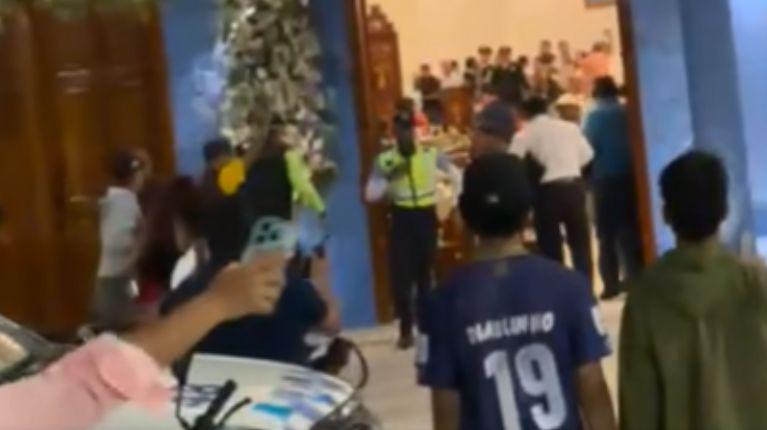 Ataque armado en exteriores de una iglesia: el alcalde de Machala estaba en el lugar