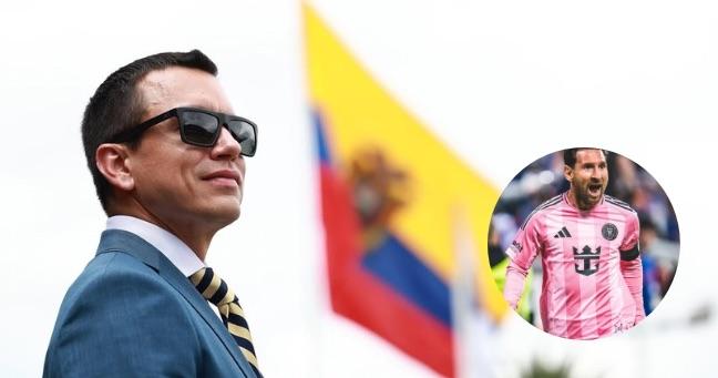 Messi llega a Ecuador y Noboa destaca impacto internacional
