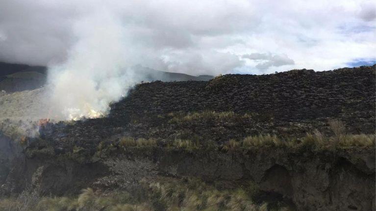 Incendios forestales se registran en Cotopaxi y Chimborazo
