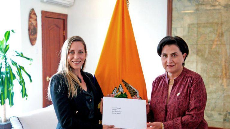 Andrea González recibió las credenciales como embajadora de Ecuador en Bélgica