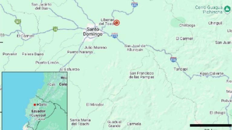 Imagen de la noticia: Dos temblores en Ecuador la madrugada de este jueves 15 de enero