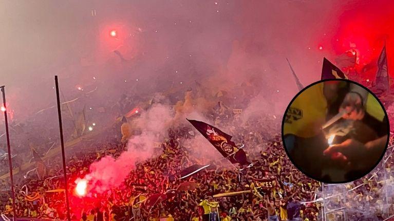 Hincha de Barcelona perdió parte de su mano al manipular una bengala