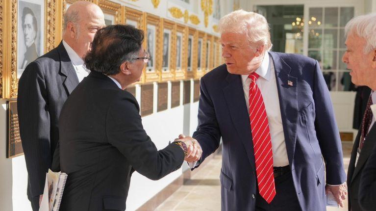 Gustavo Petro y Donald Trump se reunieron en la Casa Blanca