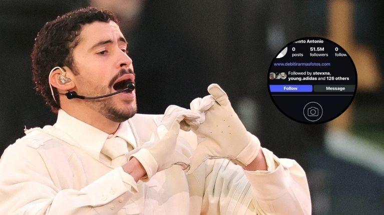 Bad Bunny borró todo de su cuenta de Instagram luego del Super Bowl
