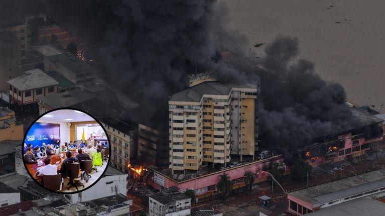 Incendio en Guayaquil: COE amplía restricciones en el área afectada