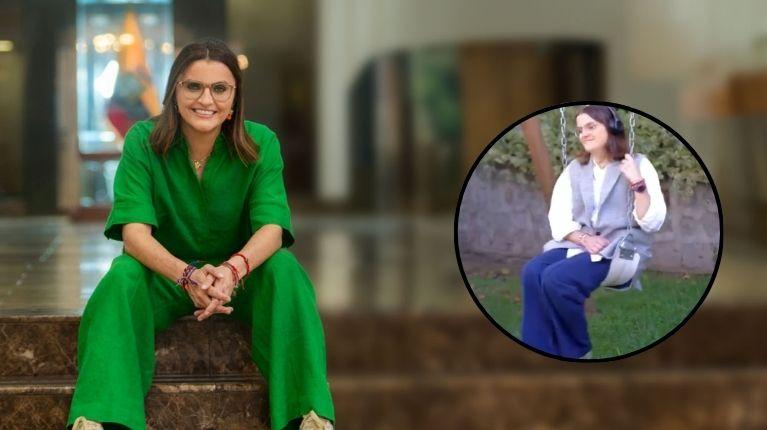 La vicepresidenta columpiándose, el video de María José Pinto que genera polémica