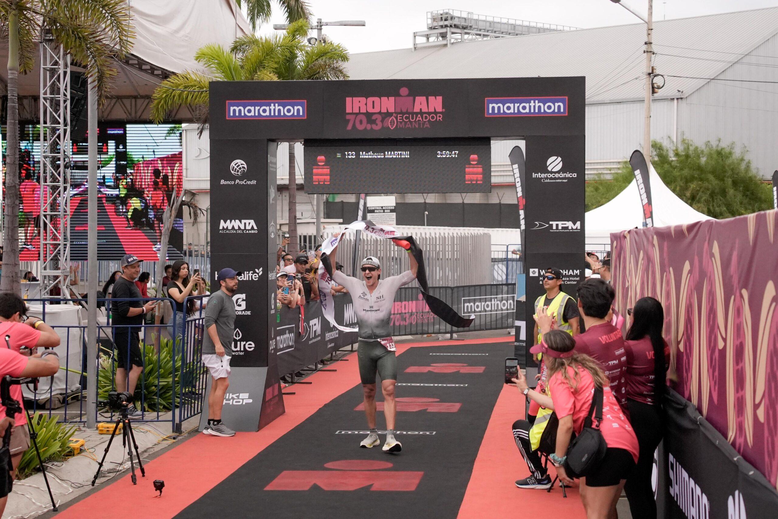 Ironman 70.3 consagra a sus campeones: Manta reunió a 1.500 atletas en una fiesta deportiva internacional