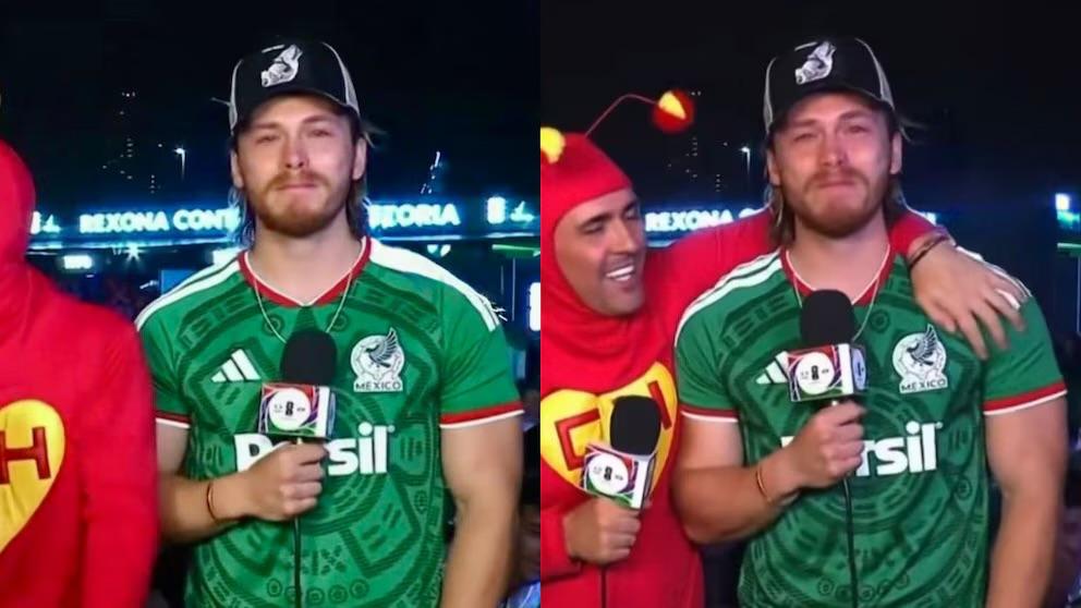 Influencer mexicano Aldo de Nigris rompe en llanto durante transmisión en vivo de la derrota de México ante Inglaterra