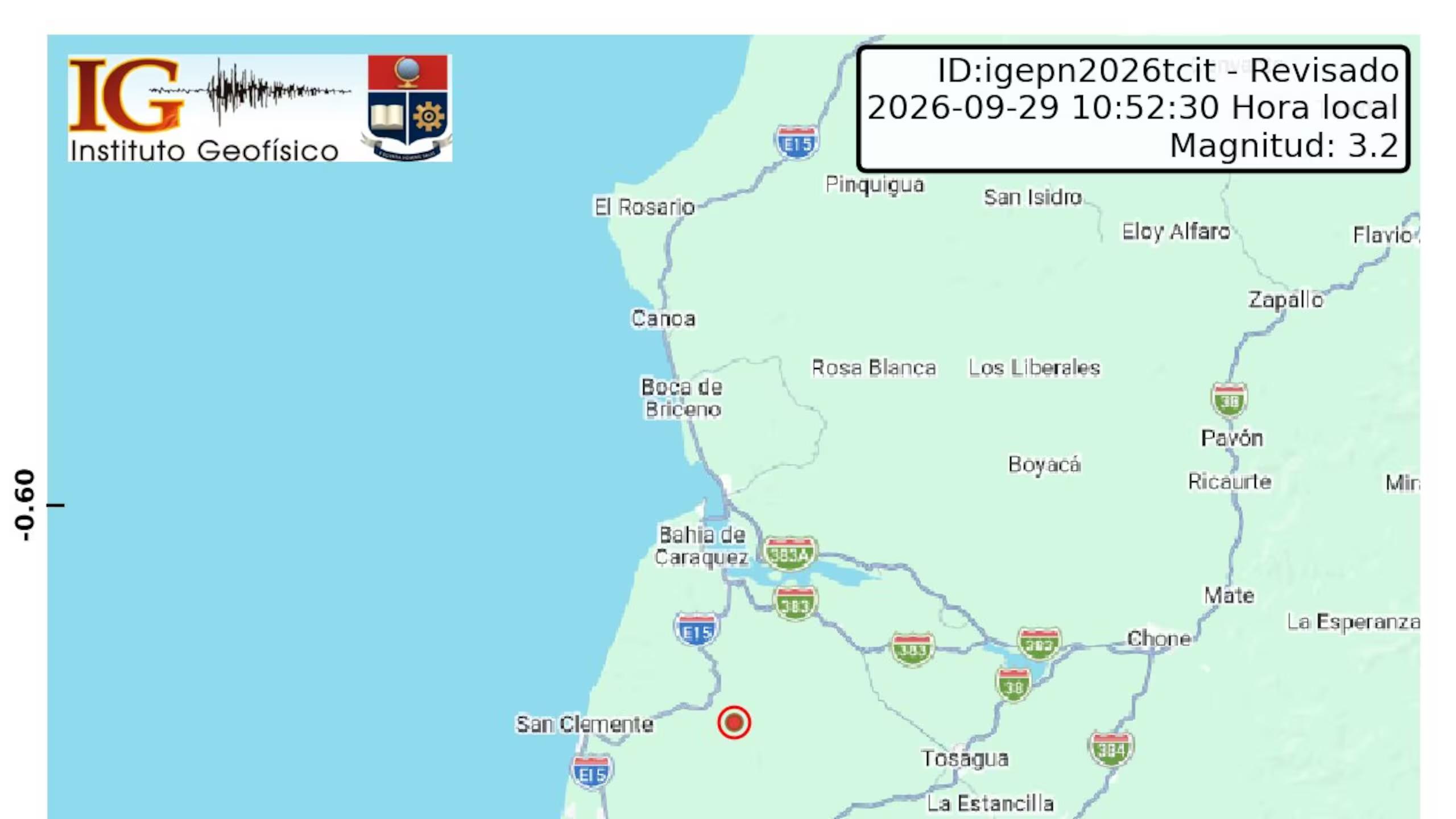 Temblor en Ecuador se registra este martes 29 de septiembre