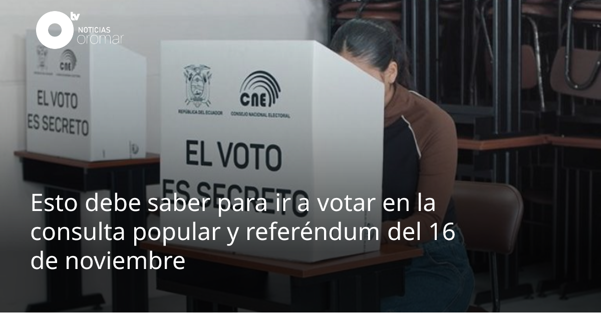 Esto debe saber para ir a votar en la consulta popular y referéndum del ...