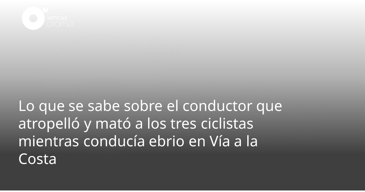 Lo que se sabe sobre el conductor que atropelló y mató a los tres ...